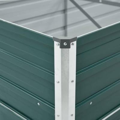 VidaXL Plantenbak verhoogd 480x80x77 cm gegalvaniseerd staal groen