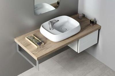 Waskom Sapho Aventin Rechthoek 60x40x15 cm Keramiek Wit (incl waste) - thumbnail