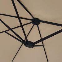 Parasol dubbel 449x245 cm taupe - thumbnail