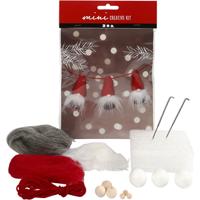 Creativ Company Creative mini kit, kerstkabouter aan een touw, h: 6 cm, 1 doos - thumbnail