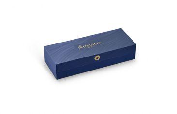 Waterman balpen Hémisphère Deluxe Marine Blue met palladium detail