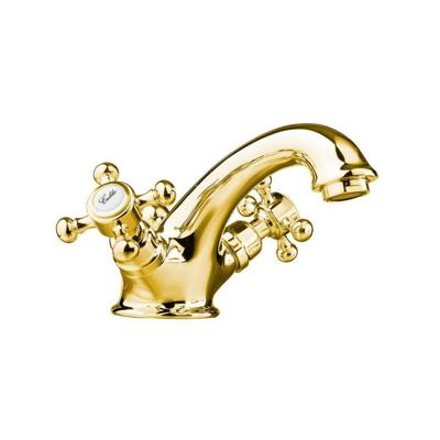 Wastafelmengkraan Sapho Antea 2-knop Uitloop 6.5 cm Goud (incl. clickwaste)