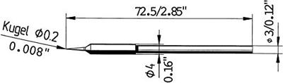 Ersa 212 SD LF Soldeerpunt Potloodvorm Grootte soldeerpunt 0.2 mm Inhoud: 1 stuk(s)