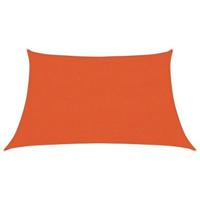 Zonnezeil 160 g/m trapezium 3/4x2 m HDPE oranje - thumbnail