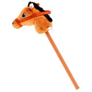 Pluche Stokpaardje 70 cm Bruin