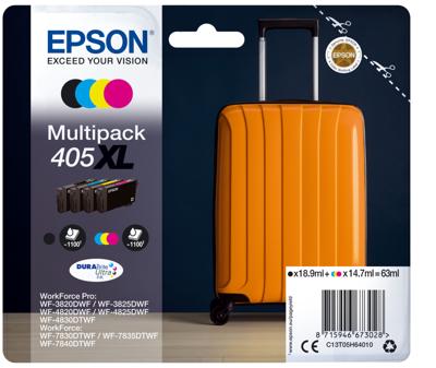 Epson Inktcartridge T05H6, 405XL Origineel Combipack Zwart, Geel, Cyaan, Magenta C13T05H64010