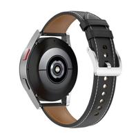 Luxe leren bandje - Zwart - Garmin Vivoactive 6 / Vivoactive 5 / Vivoactive 3 - thumbnail