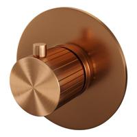 Brauer Stripe losse inbouwthermostaat met in- en afbouwdelen koper geborsteld PVD - thumbnail