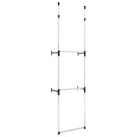 Kledingkastsysteem met stangen telescopisch aluminium - thumbnail