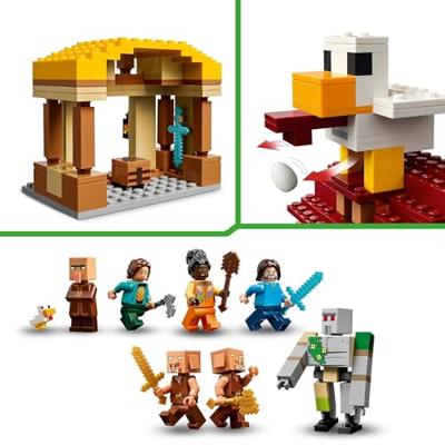LEGO minecraft 21273 de ghast-ballon aanval op het dorp
