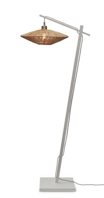 GOOD&MOJO Vloerlamp 'Iguazu' Bamboe en jute, 150cm, kleur Wit/Naturel