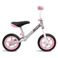 Skids Control loopfiets - 10 inch - grijs/roze - thumbnail