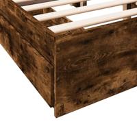 Bedframe met lades bewerkt hout gerookt eikenkleurig 135x190 cm - thumbnail