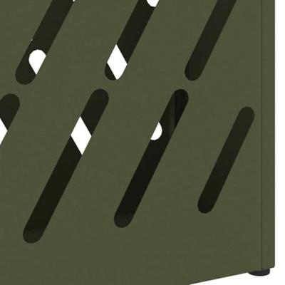 VidaXL Paraplu standaard olijfgroen 28 x 12 x 41 cm staal