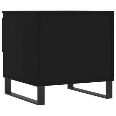 Salontafels 2 st 50x46x50 cm bewerkt hout zwart