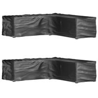 Tuinmeubelhoezen L-vormig 2 st 16 oogjes 285x285x70 cm - thumbnail
