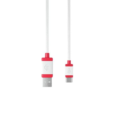CHERRY JA-0600-0 Gevlochten USB-kabel 1,5m USB-A/USB-C Wit CHERRY JA-0600-0 Gevlochten USB-kabel 1,5m USB-A/USB-C Wit
