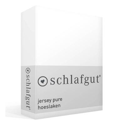 Schlafgut Schlafgut Pure Jersey Hoeslaken S - 90x190 - 100x220 101 Full-White
