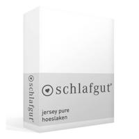 Schlafgut Schlafgut Pure Jersey Hoeslaken S - 90x190 - 100x220 101 Full-White - thumbnail