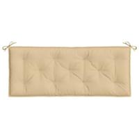 Tuinbankkussen 120x50x7 cm stof gemleerd beige - thumbnail