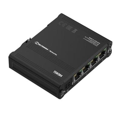 Teltonika TSW304 Gigabit Ethernet (10/100/1000) Power over Ethernet (PoE) Zwart Teltonika TSW304 Gigabit Ethernet (10/100/1000) Power over Ethernet (PoE) Zwart