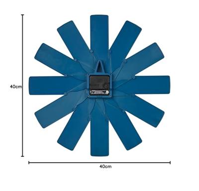 TFA Dostmann 60.3020.06 Wandklok Kwarts 400 mm x 37 mm x 400 mm Blauw, Middernachtsblauw Slepend uurwerk (geluidsloos) TFA Dostmann 60.3020.06 Wandklok Kwarts 400 mm x 37 mm x 400 mm Blauw, Middernachtsblauw Slepend uurwerk (geluidsloos)