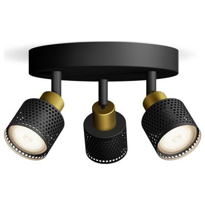 Philips Niall 8720169300156 Plafondspot GU10 Zwart, Goud Philips Niall 8720169300156 Plafondspot GU10 Zwart, Goud