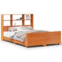 Bedframe zonder matras massief grenenhout wasbruin 135x190 cm - thumbnail