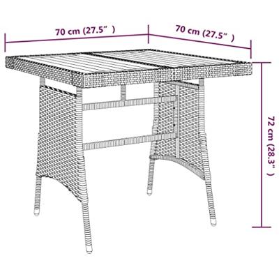 3-delige Tuinset poly rattan zwart