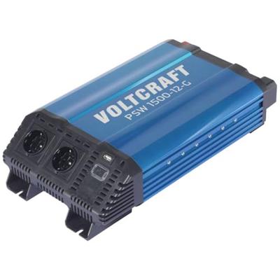 VOLTCRAFT PSW 1500-12-G Omvormer 1500 W 12 V/DC - 230 V/AC Zuivere sinusvorm VOLTCRAFT PSW 1500-12-G Omvormer 1500 W 12 V/DC - 230 V/AC Zuivere sinusvorm