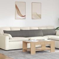 Sofa Kussens 2 pcs Lichtgrijs 200 x 40 cm Katoen Stof - thumbnail