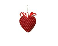 Kersthanger foam 8 cm kerstrood hart - thumbnail