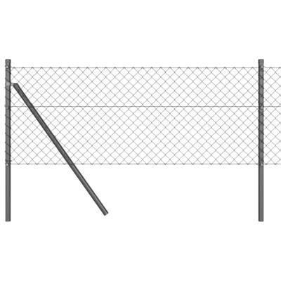 VidaXL Afrasteringspaal grijs 10 x 0,4 m (40 x 40 mm gaas) VidaXL Afrasteringspaal grijs 10 x 0,4 m (40 x 40 mm gaas)