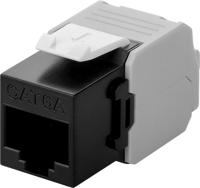 Goobay Goobay 90692 Keystone Modul RJ45 Kupplung CAT6 A Verbinder RJ 45 Stecker Schwarz RJ45-inbouwmodule Keystone CAT 6A 1 stuk(s) - thumbnail