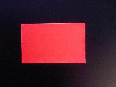 Etiket 2619 fluor rood permanent recht Etiket 2619 fluor rood permanent recht