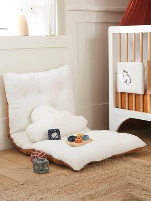 Vloermatras van 2 materialen PETIT NOMADE ecru / karamel Vloermatras van 2 materialen PETIT NOMADE ecru / karamel