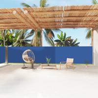 VidaXL Windscherm uittrekbaar 160x1200 cm blauw - thumbnail