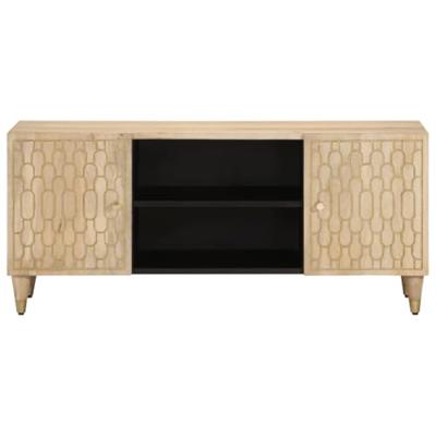 Tv-meubel 105x33x46cm massief mangohout