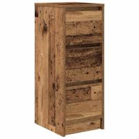 Dressoir 29,5x34x76 cm bewerkt hout oud houtkleurig - thumbnail