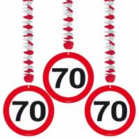 Hangdecoratie verkeersbord &apos;70&apos; - thumbnail