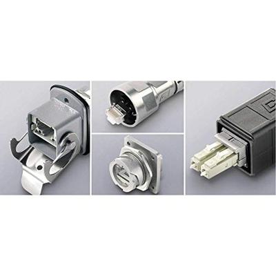 Telegärtner 100007416 STX V1 RJ45-stekkerset kunststof variant 1 Chassisbus, inbouw Aantal polen: 8P8C Zwart 1 stuk(s)