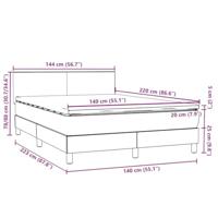 Boxspring met matras fluweel donkergrijs 140x220 cm - thumbnail
