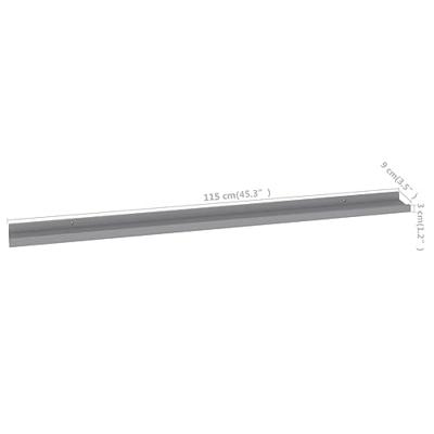 VidaXL Wandschappen 4 st 115x9x3 cm grijs