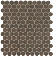 Nobu Cocoa round mosaico 2,2cm rond op net van 29x32,5 - thumbnail