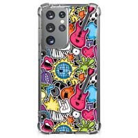 Samsung Galaxy S21 Ultra Anti Shock Bumper Case Punk Rock - thumbnail