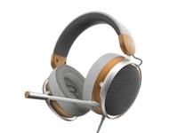 Dark Project ONE SONO bedrade gamingheadset (wit/goud) - over-ear hoofdtelefoon, 3,5 mm audio-aansluiting, afneembare omnidirectionele microfoon, metalen frame (compatibel met pc, PlayStation, XBOX, - thumbnail