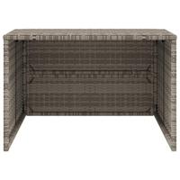 Garage voor robotmaaier 86x90x52/57 cm poly rattan grijs - thumbnail