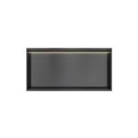 Hotbath &MORE Inbouwnis 30x60x10cm met LED IP44 Geborsteld Zwart PVD - thumbnail