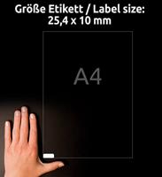 Avery-Zweckform L7871-20 ( 25.4 x 10 mm, Wit, 3780 stuk(s), Permanent hechtend, Sterk hechtend - thumbnail