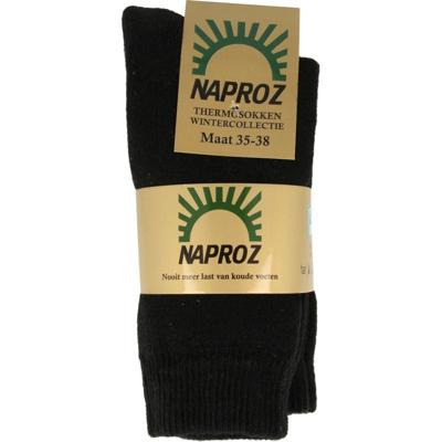 Naproz Thermo Sokken Zwart Maat 35-38 3 Paar